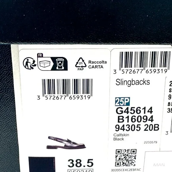 CHANEL 25P 2025 Crystal CC Logo Leather Slingback Flat Loafers Shoes Sandals - Picture 16 of 16